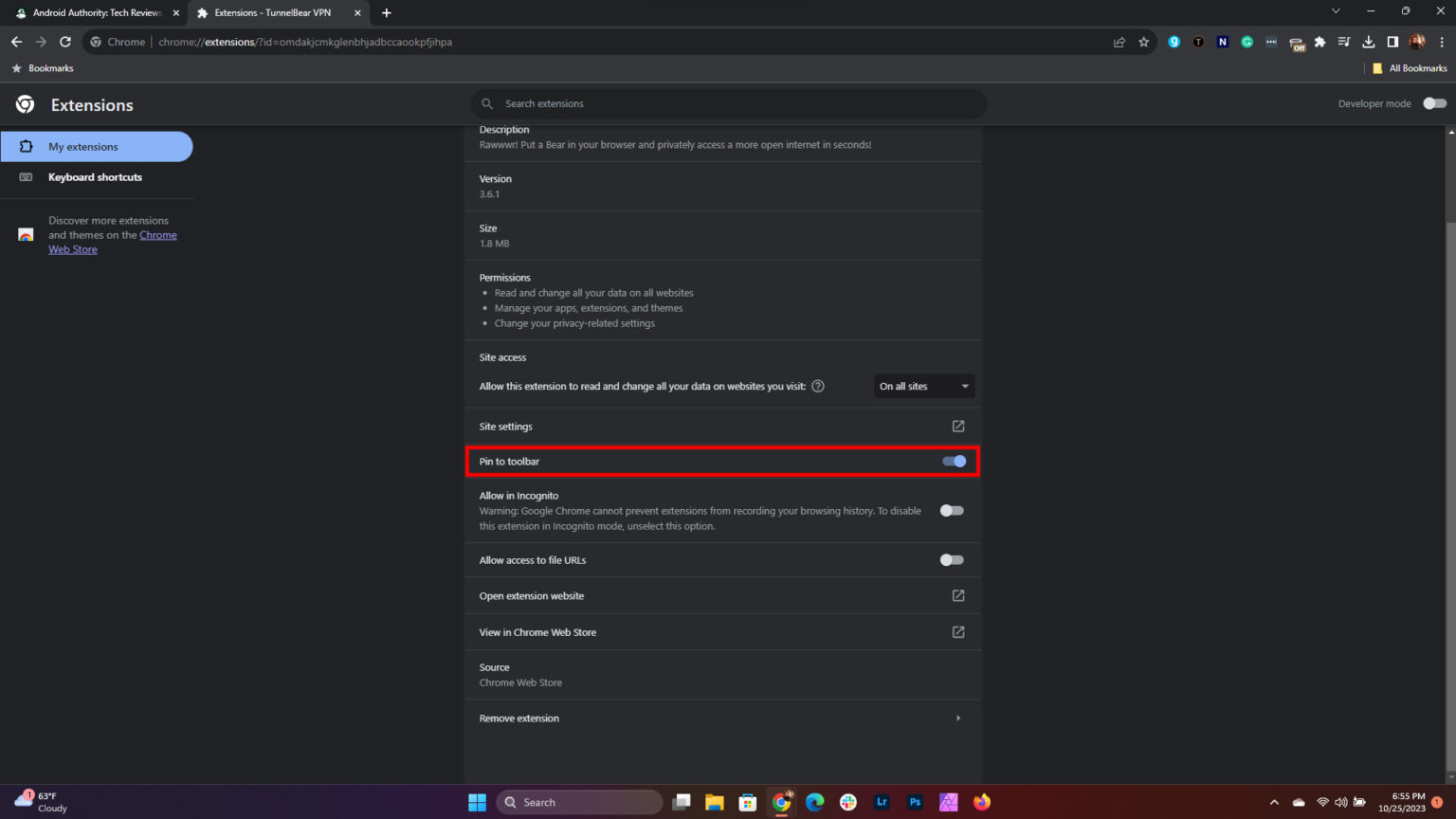 How to pin extensions in Chrome Android Authority