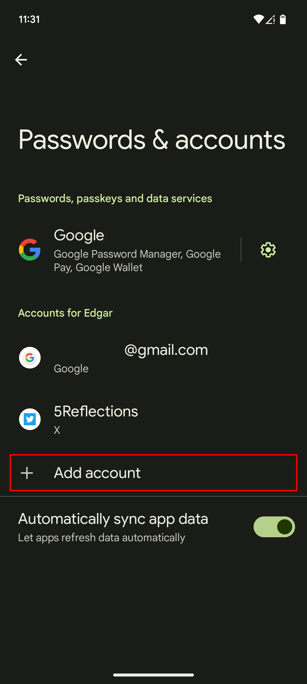 How to re add your Google account (2)