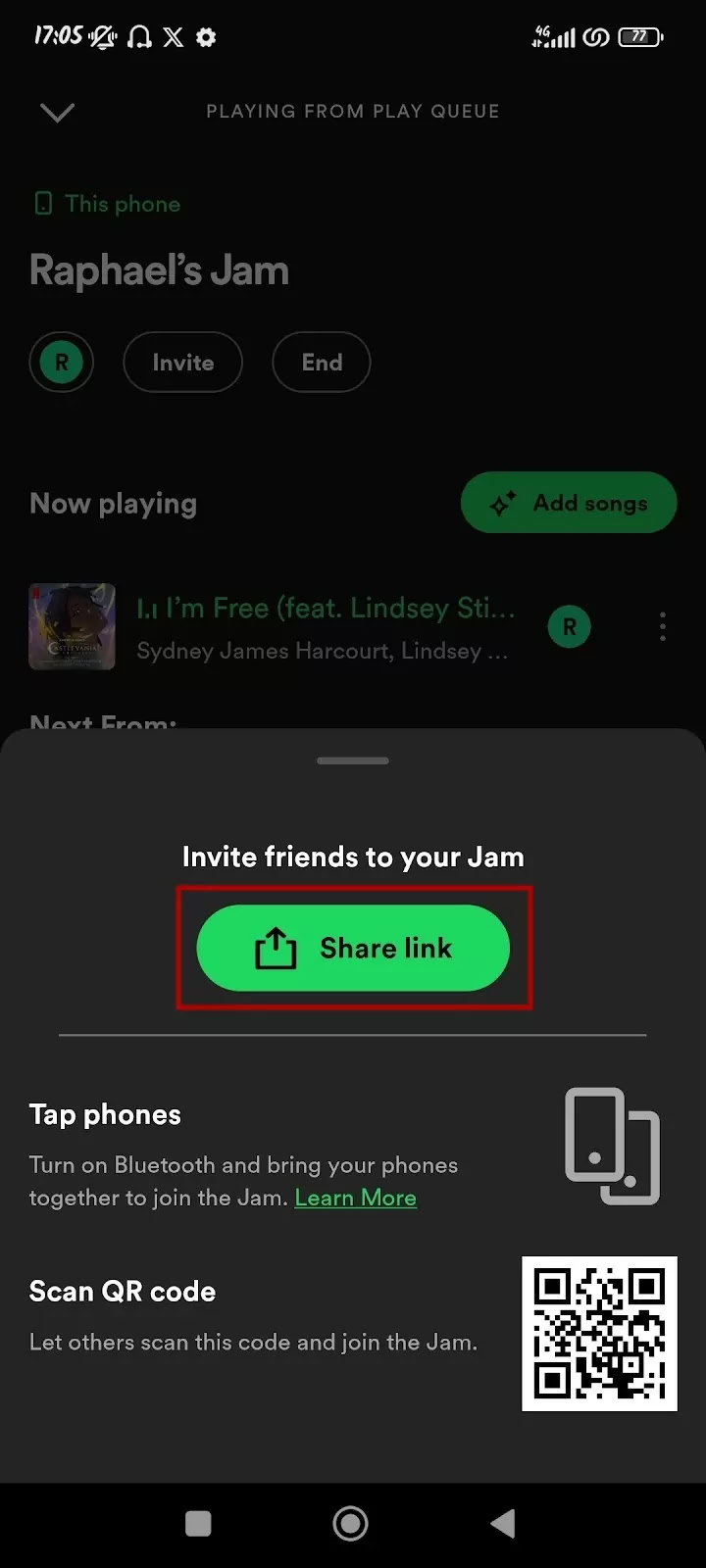 How to start a Spotify Jam (3)