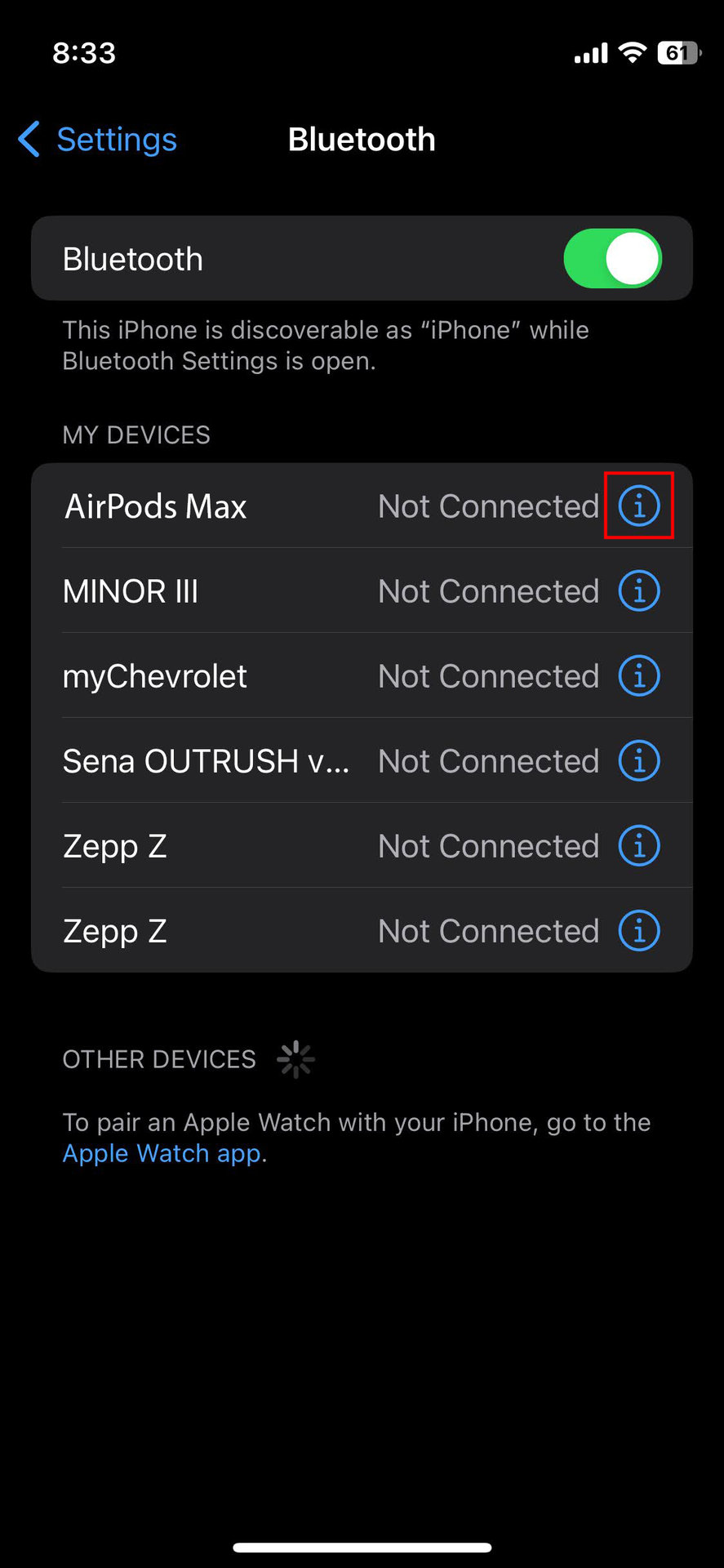 How to unpair your AirPods Max from an iPhone or iPad (2)