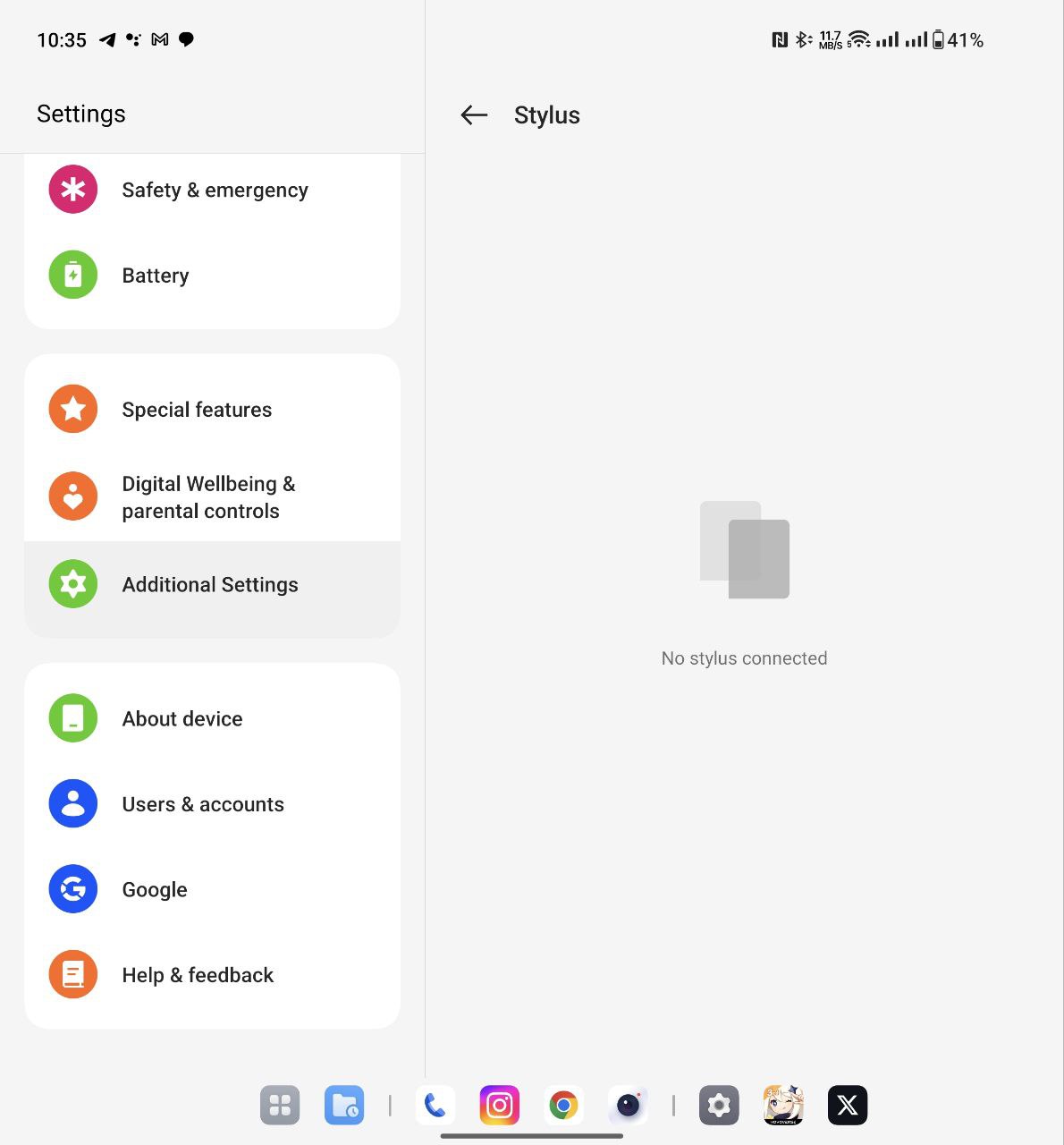 OnePlus Open Stylus setting 2