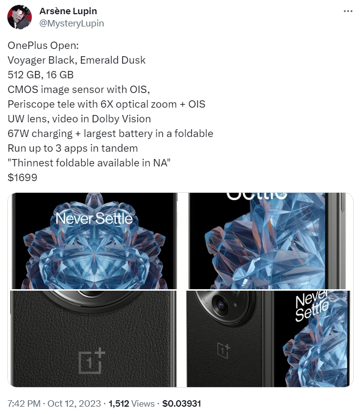 OnePlus Open Leaked specifications (1)