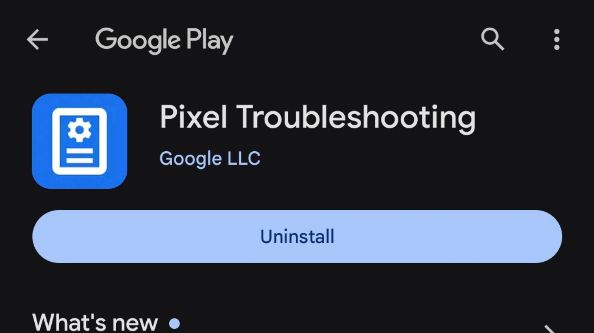 Pixel troubleshooting app