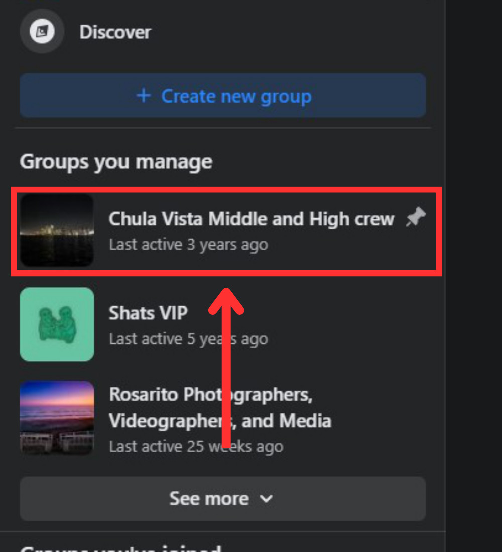 Select group you want to pause