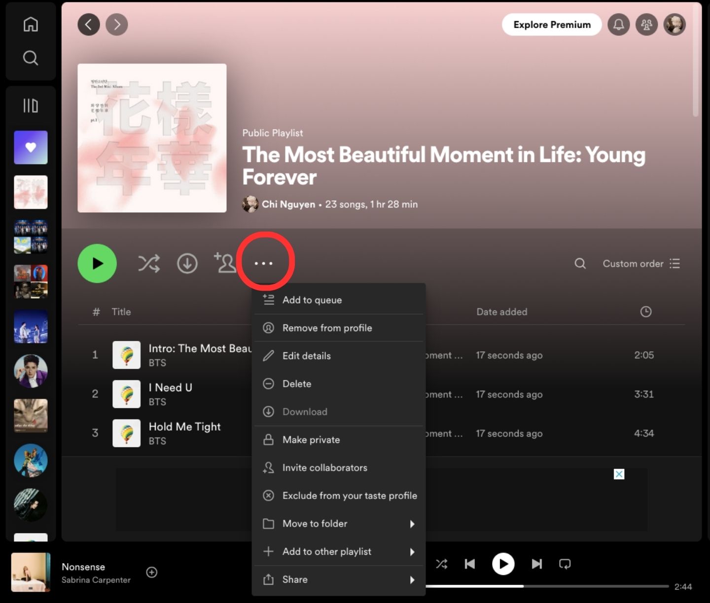 Spotify share playlist
