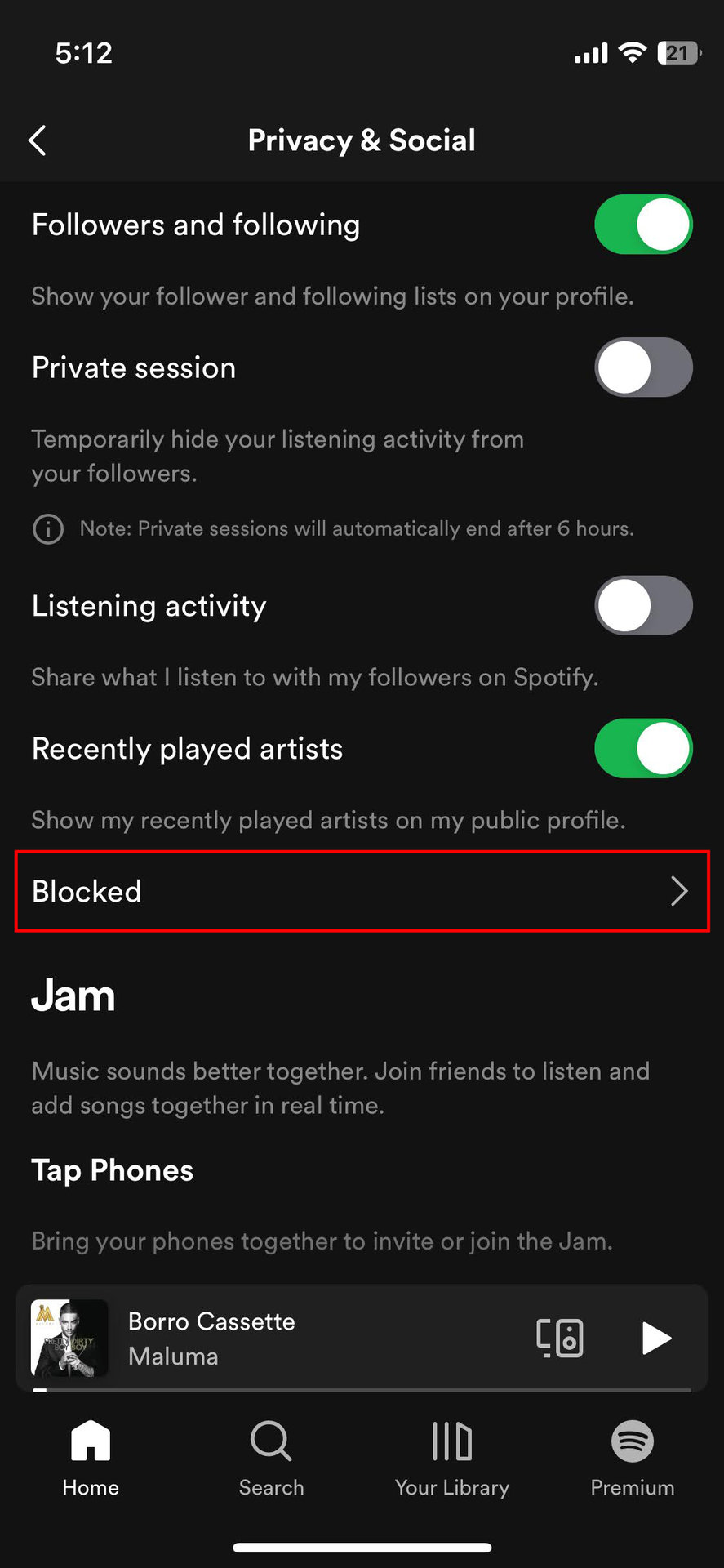 Unblock people on Spotify for iPhone (4)