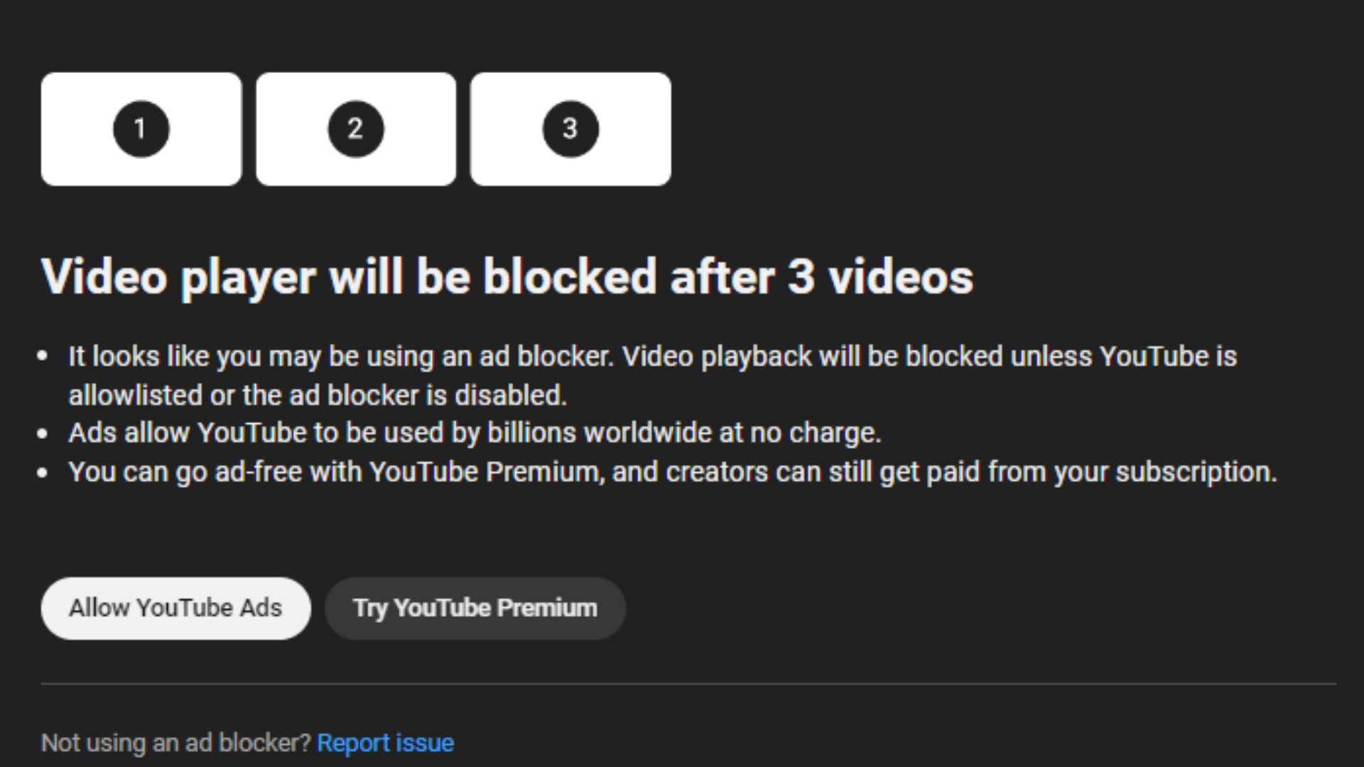 YouTube three strikes policy