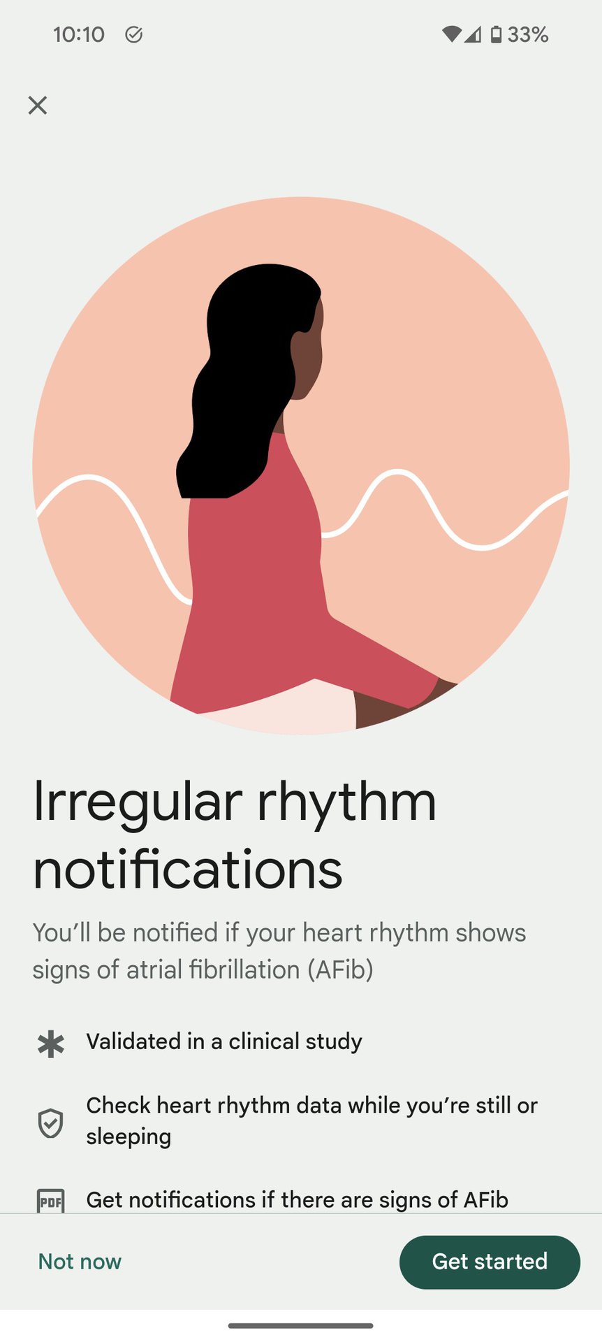 fitbit app screenshot settings irregular rhythm afib notification 1