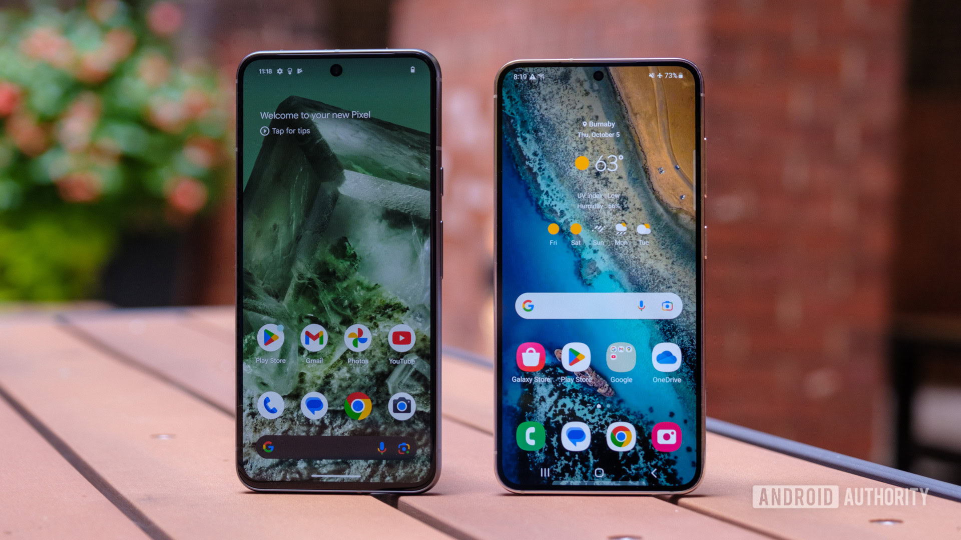 google pixel 8 vs samsung galaxy s23 display hero