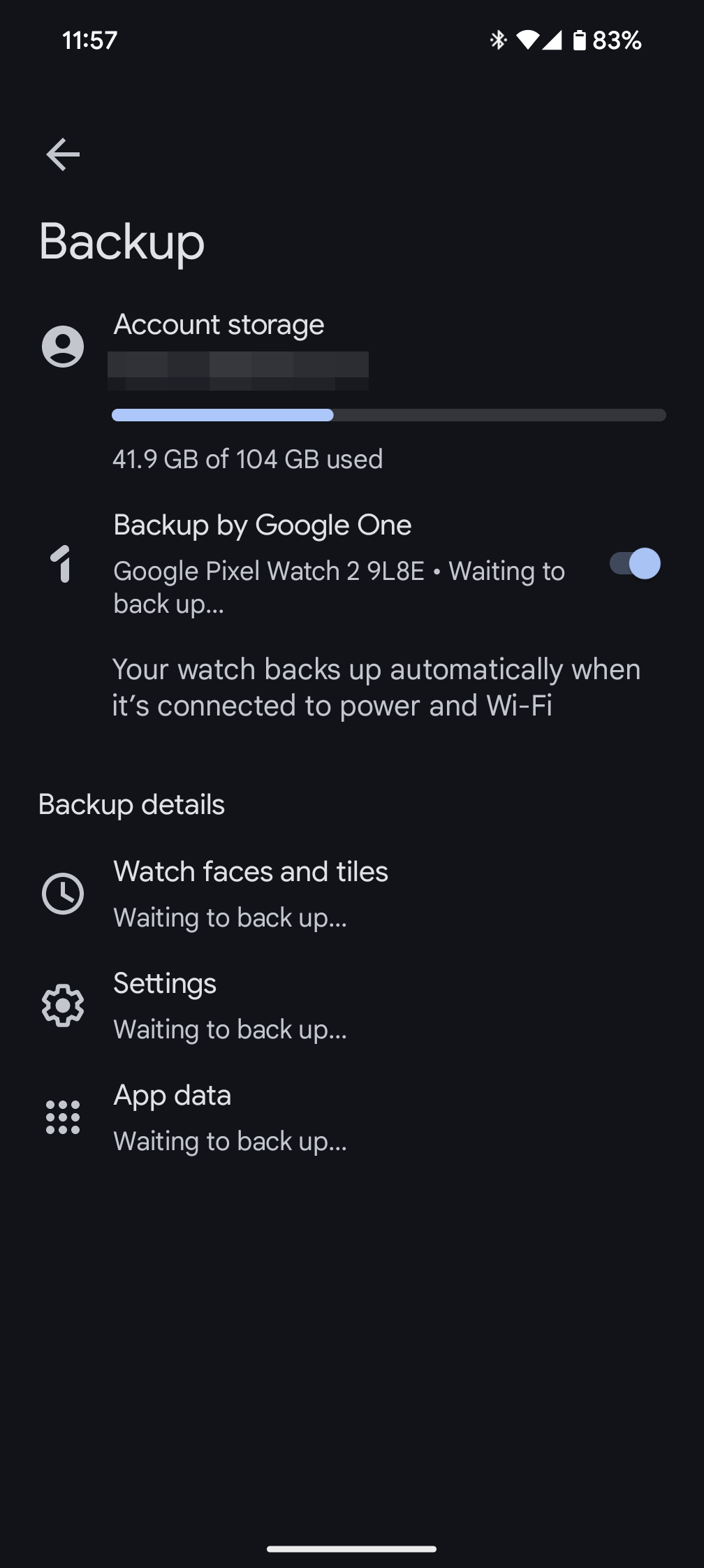 google pixel watch app screenshot backup 2