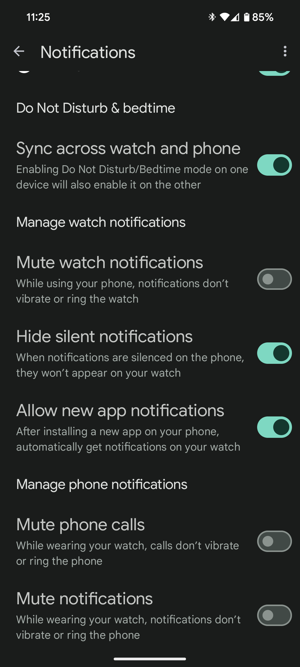 google pixel watch app sync dnd bedtime mode 2