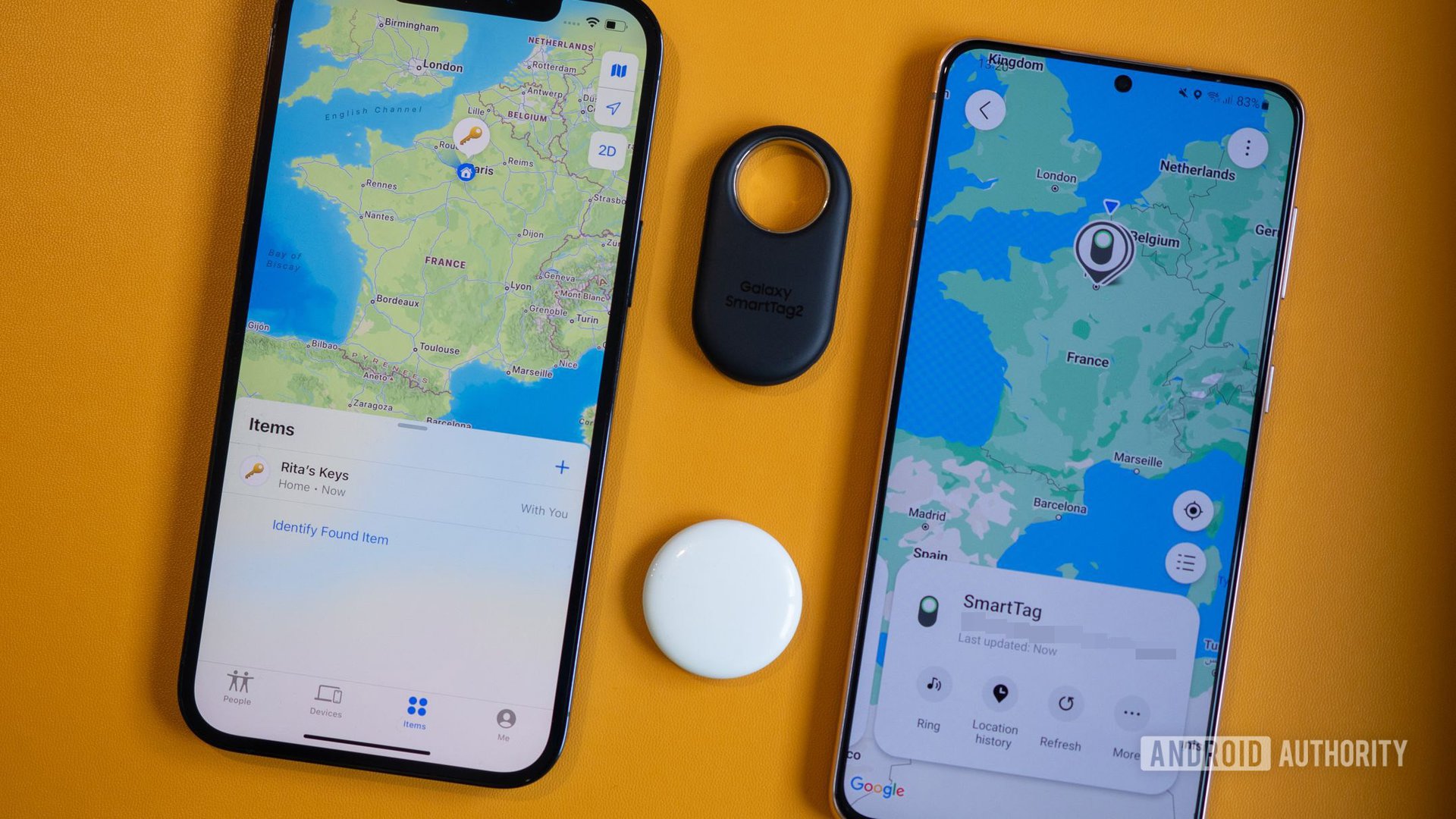 samsung galaxy smartthings find smarttag 2 vs apple iphone find my airtag