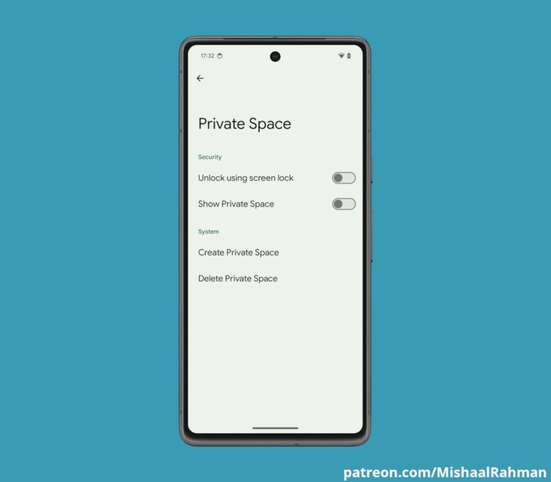 Android 14 Private Space