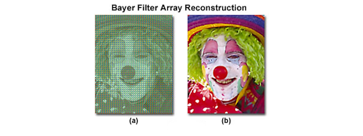 Bayer filter demosaicing