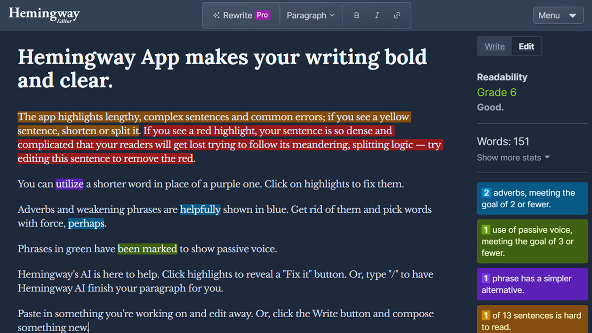 Hemingway Editor
