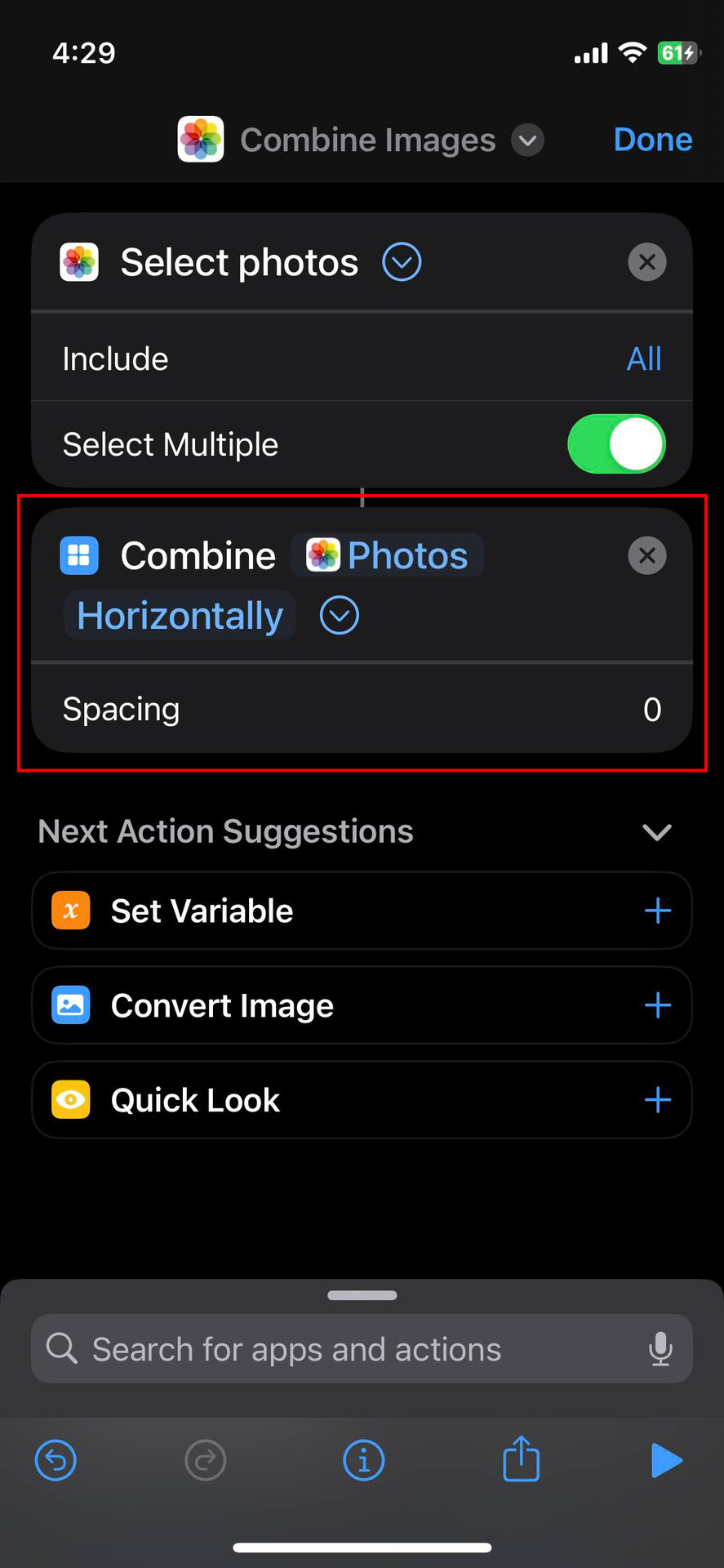 How to combine two photos on an iPhone using Shortcuts (6)