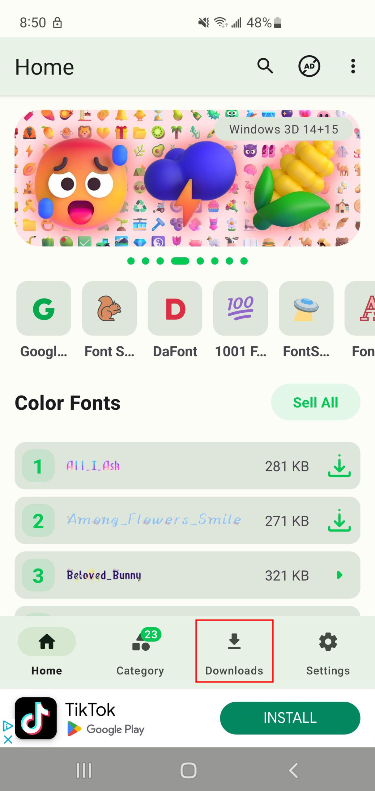 How to install fonts on Android using zFont (1)