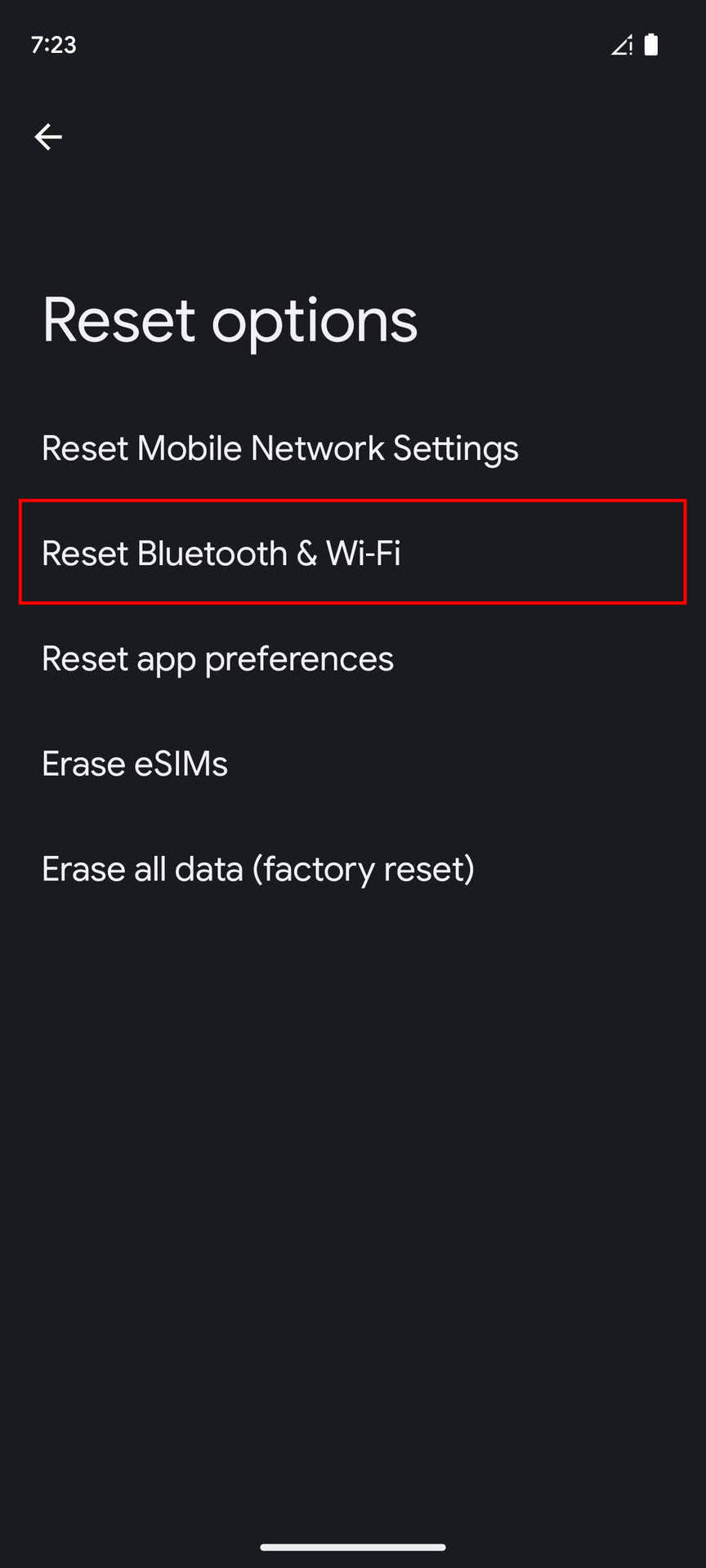 How to reset Bluetooth & Wi Fi settings on Android (3)