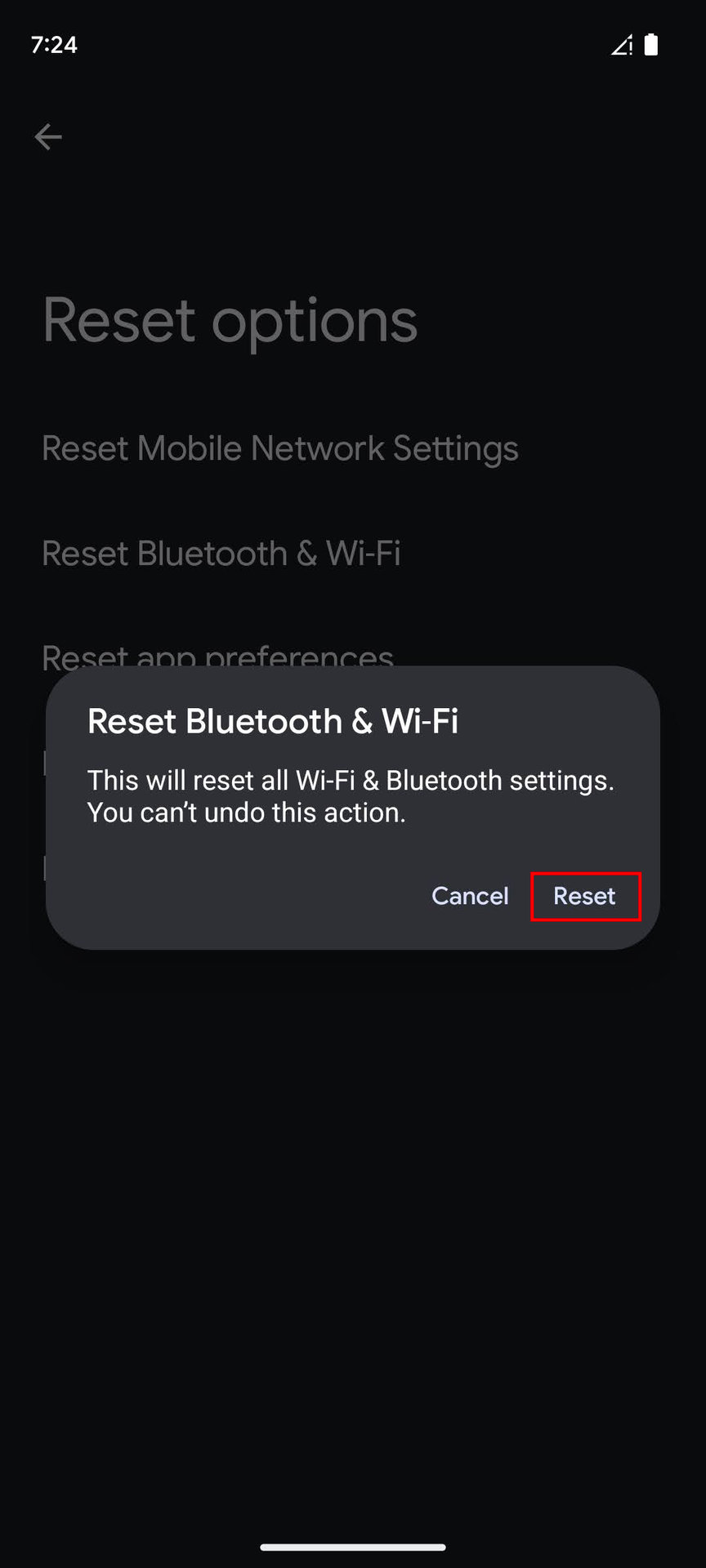 How to reset Bluetooth & Wi Fi settings on Android (4)