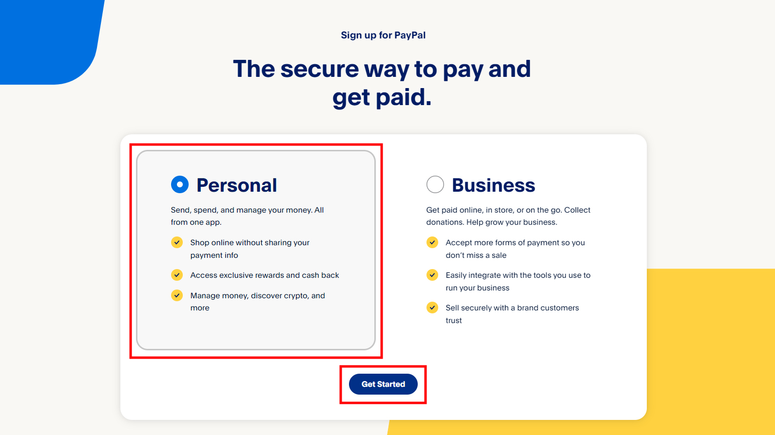 How to set up a PayPal account (2)