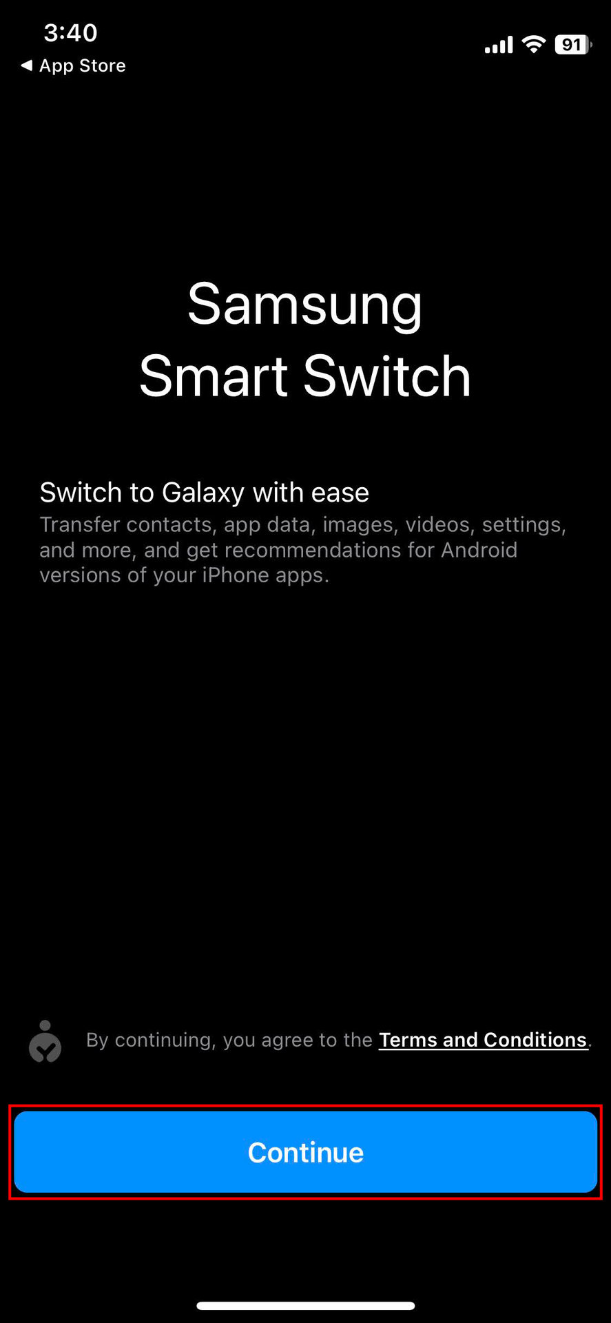 How to use Smart Switch to transfer photos from iPhone to Samsung (6)