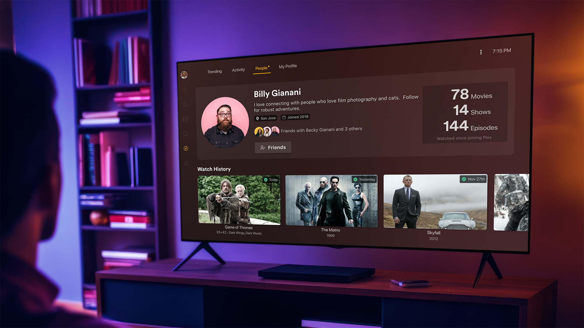Plex Discover Together Community on the TV