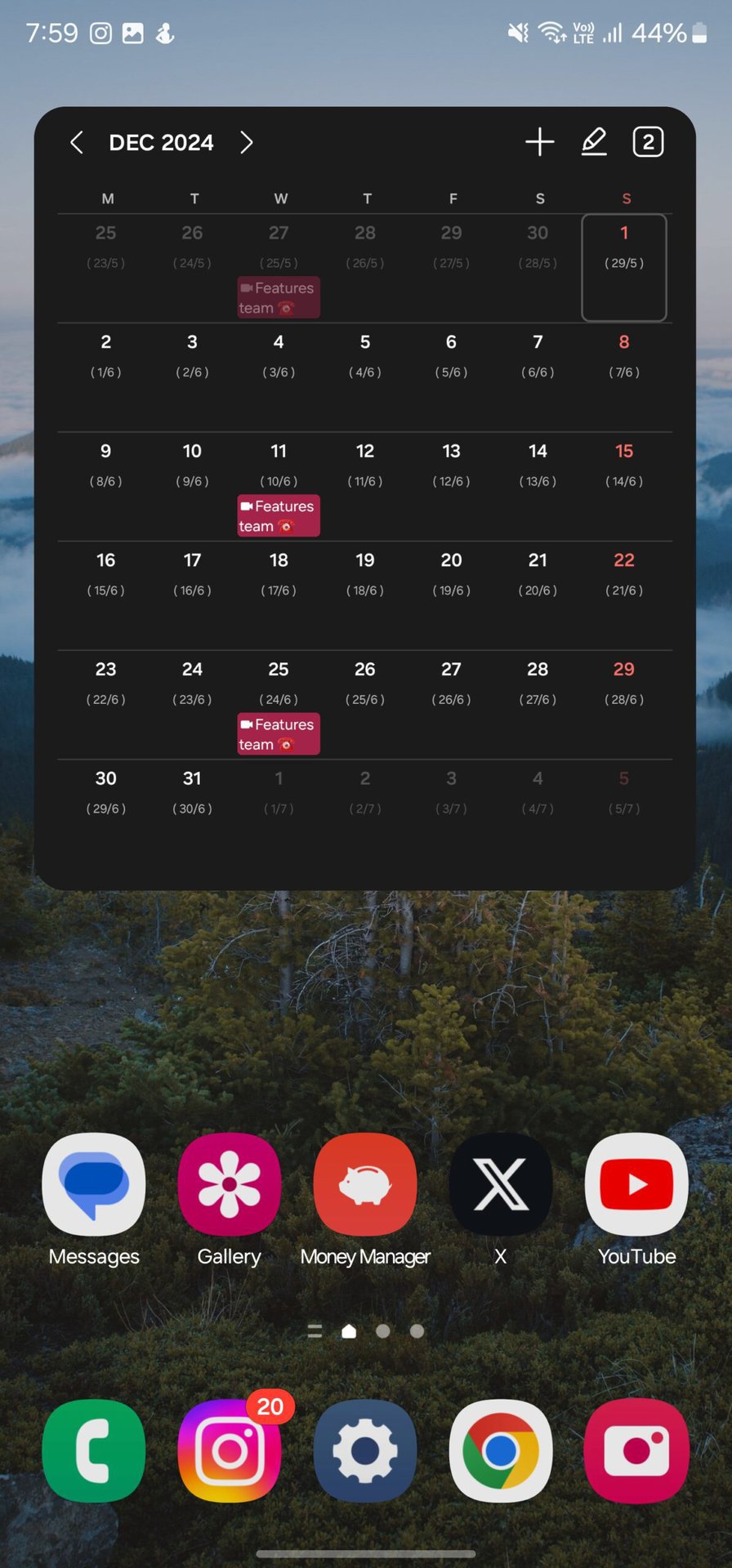 Samsung One UI 6 Homescreen