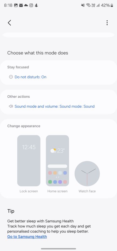 Samsung One UI 6 Modes and connected lockscreen customization (4)