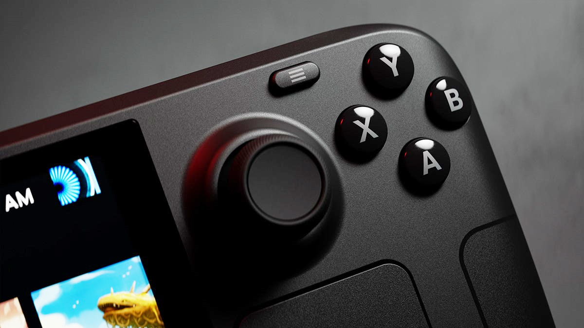 The Steam Deck OLED analog stick and buttons