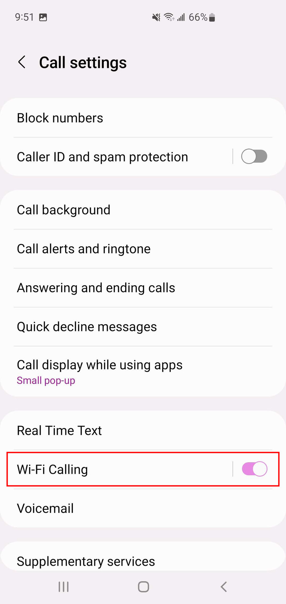 Turn Wi Fi calling on or off on Samsung Galaxy phones from the phone app (3)