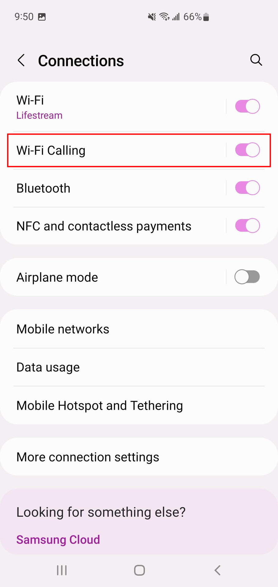 Turn Wi Fi calling on or off on Samsung Galaxy phones from the settings (2)