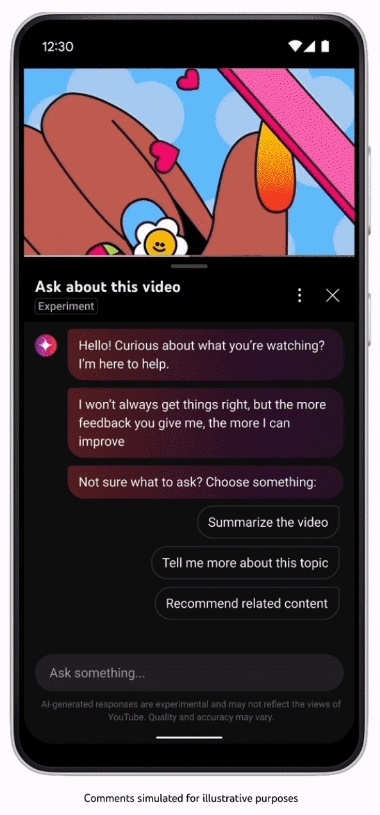 YouTube Conversational AI tool