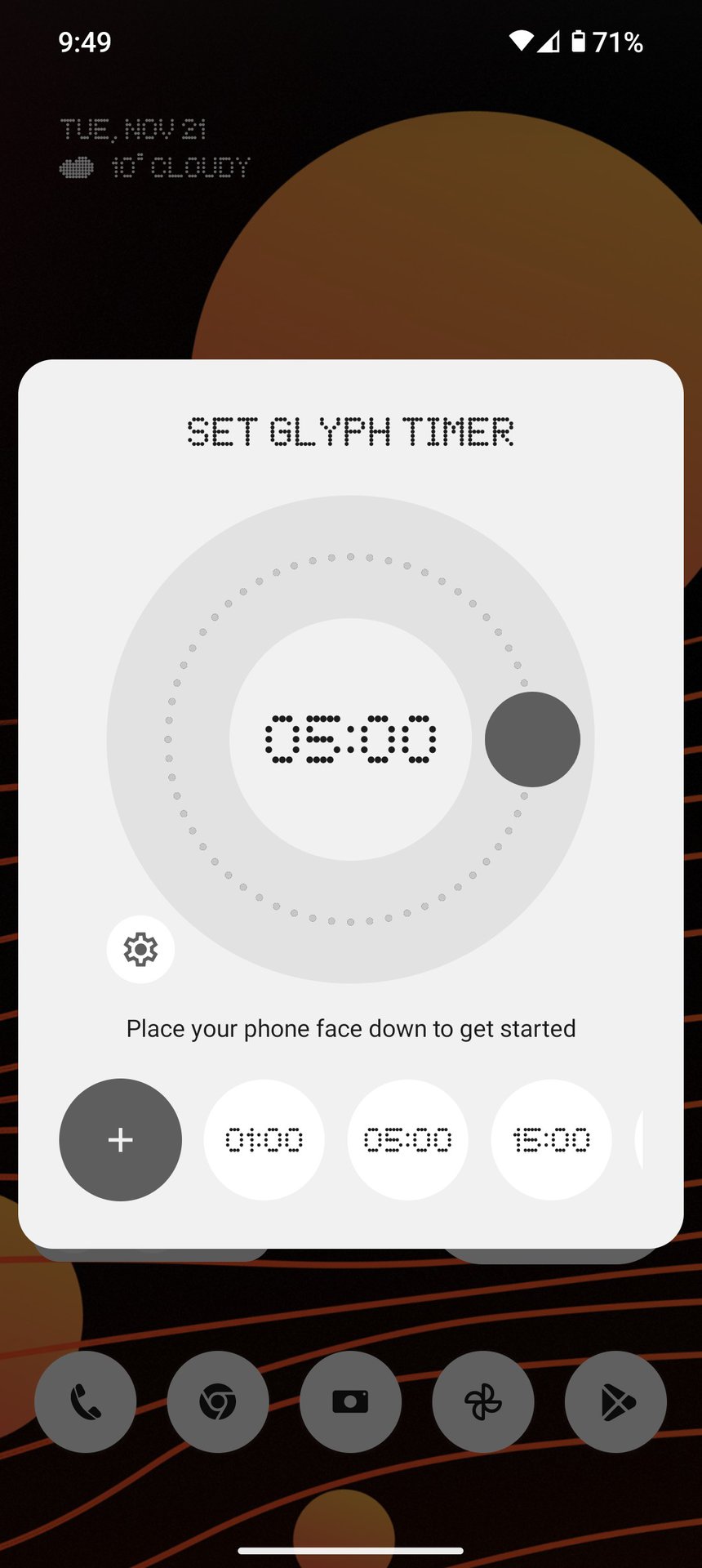 nothing os 2.5 default glyph timers 1