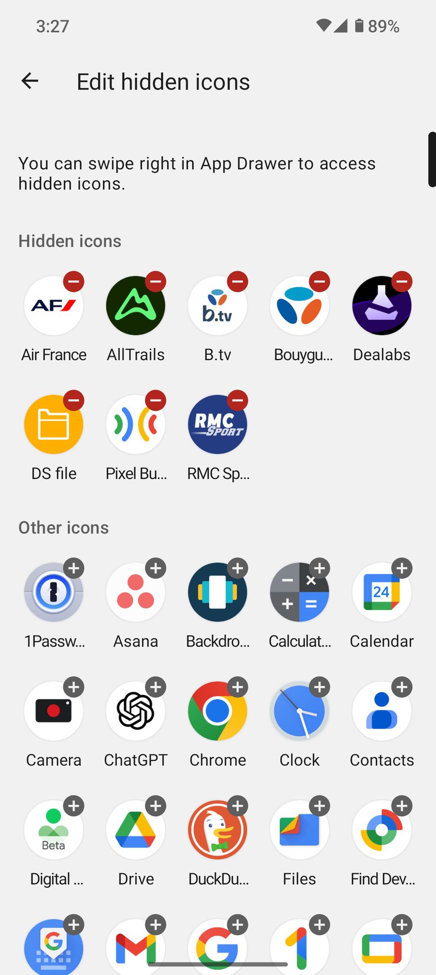 nothing os 2.5 launcher hidden icons 4