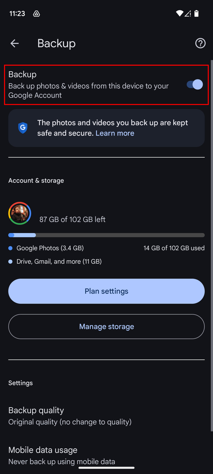 How to backup in Google Photos (4)