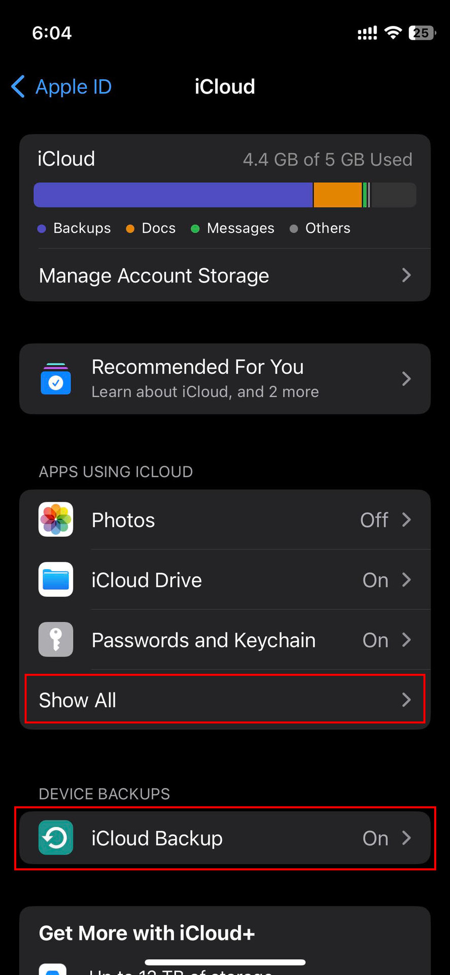 How to enable Messages iCloud backups (3)