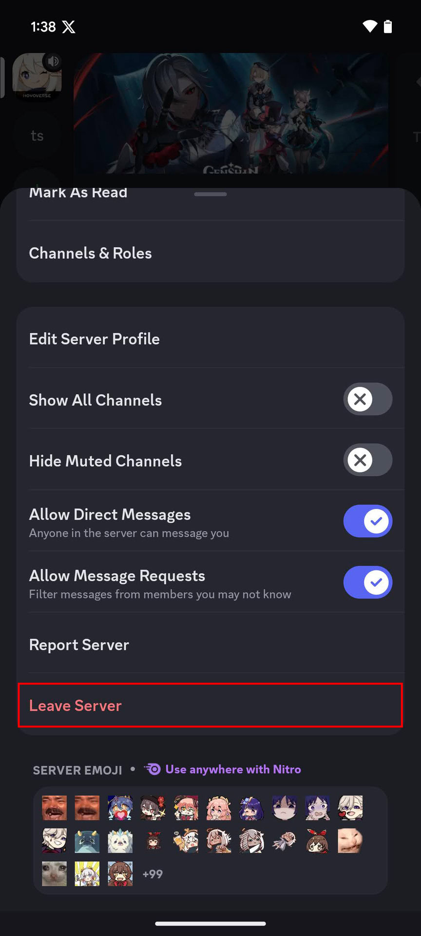 How to leave a Discord server on the mobile app (3)
