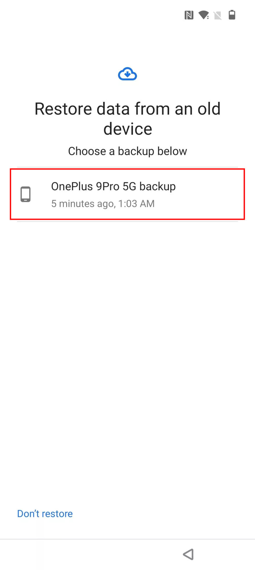 How to restore Google One backup on a new device (3)
