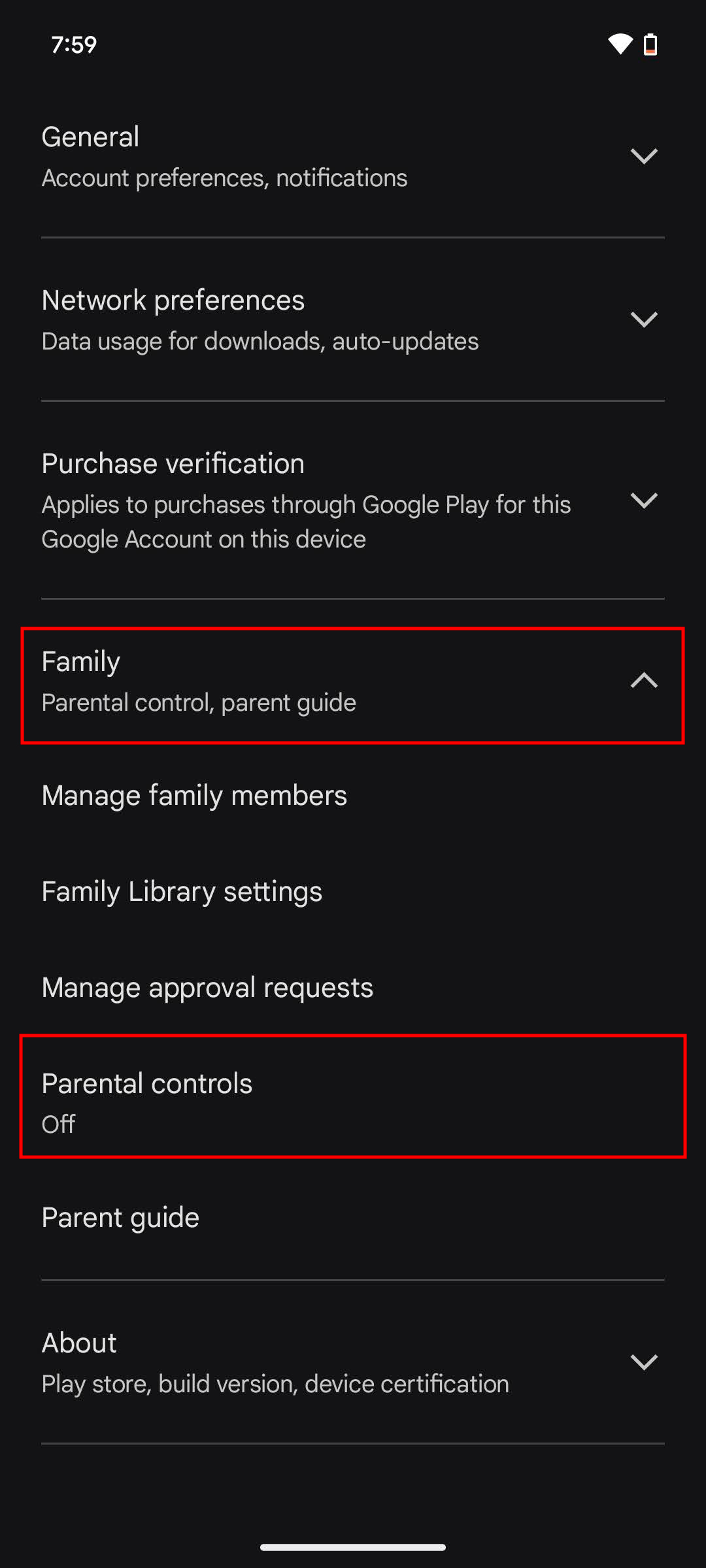 How to set a parental control passcode for Google Play Store (3)