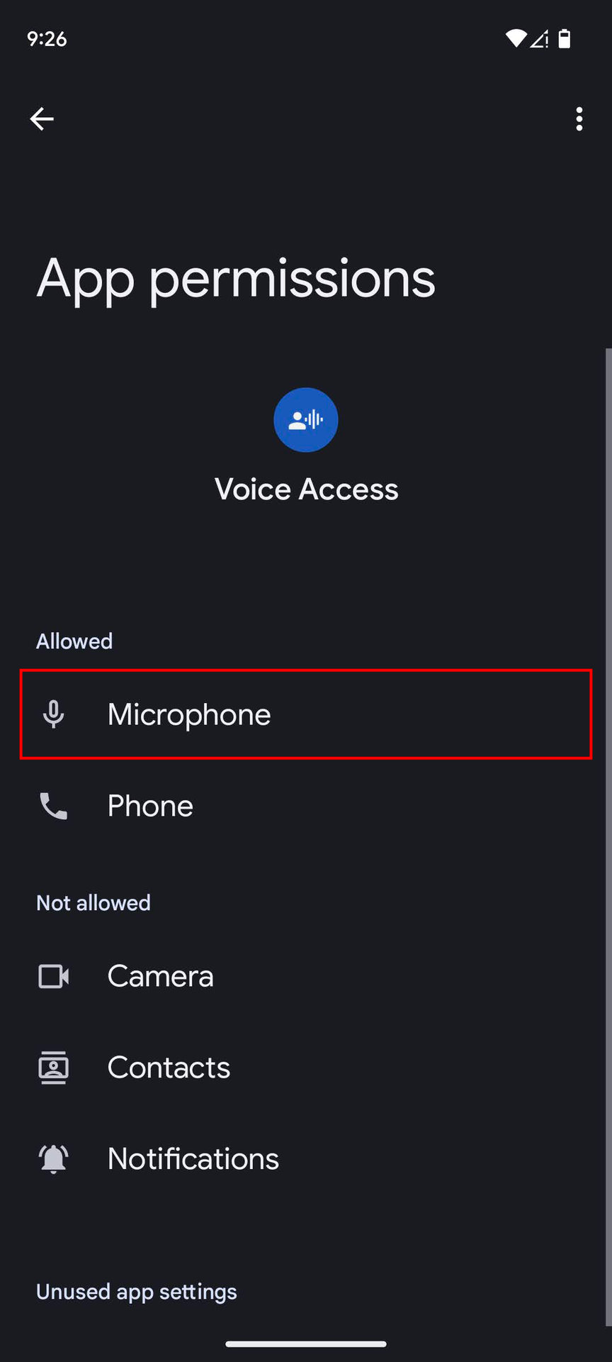 How to turn the microphone permission on or off for specific apps (4)