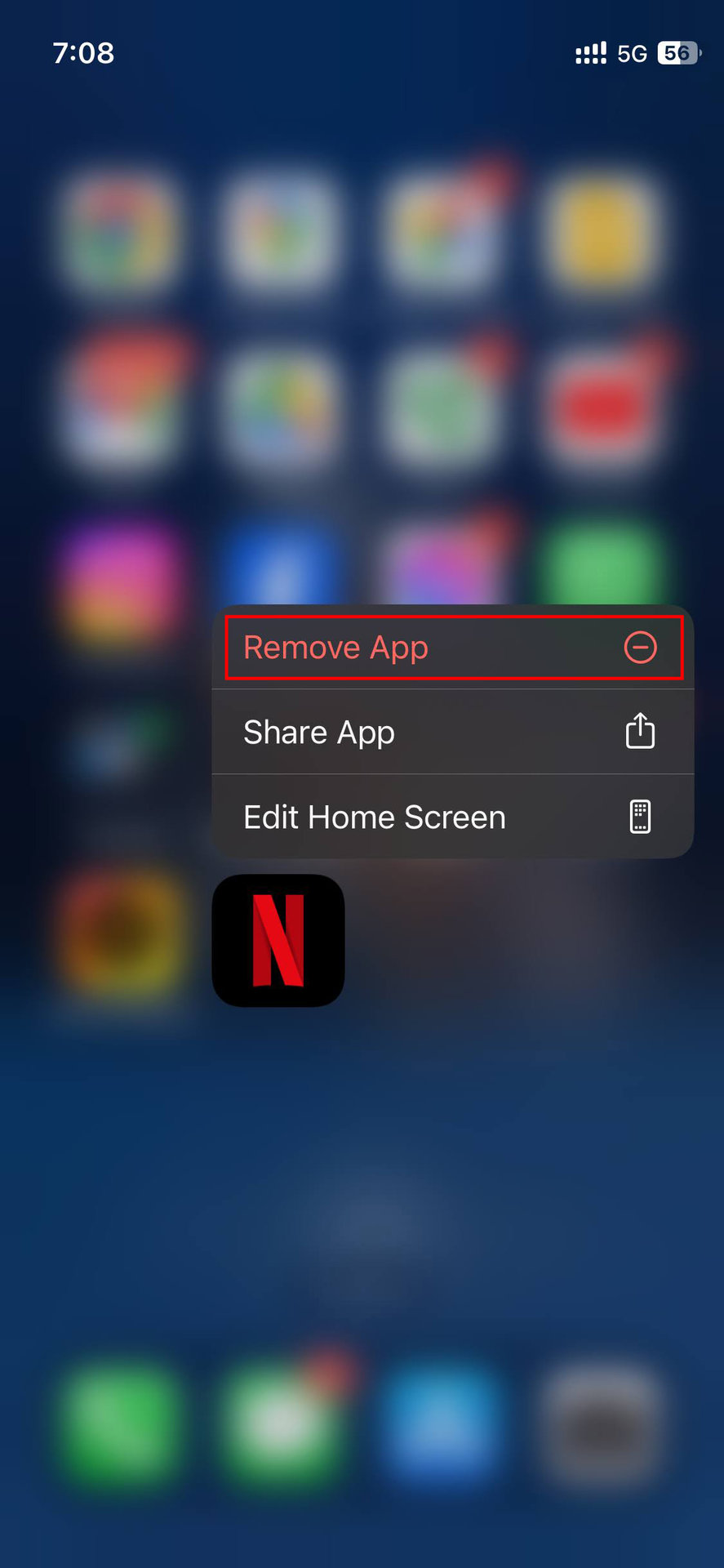How to uninstall Netflix on iPhone (2)