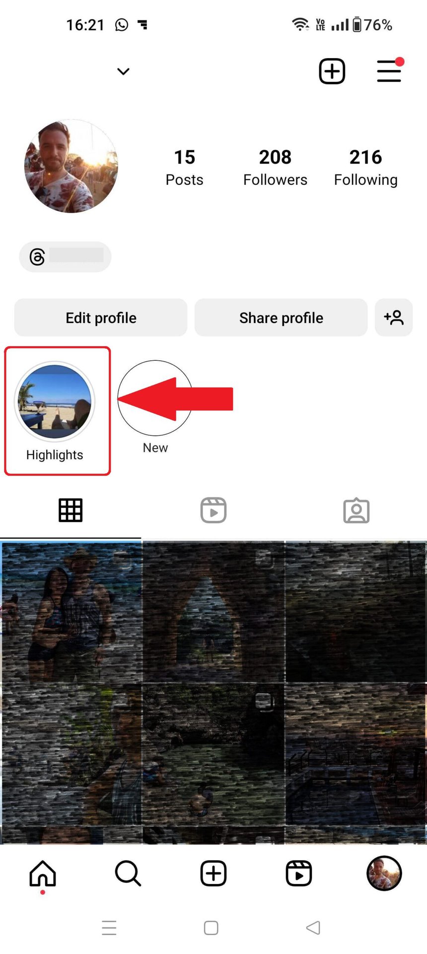 Instagram Profile Highlight Highlighted