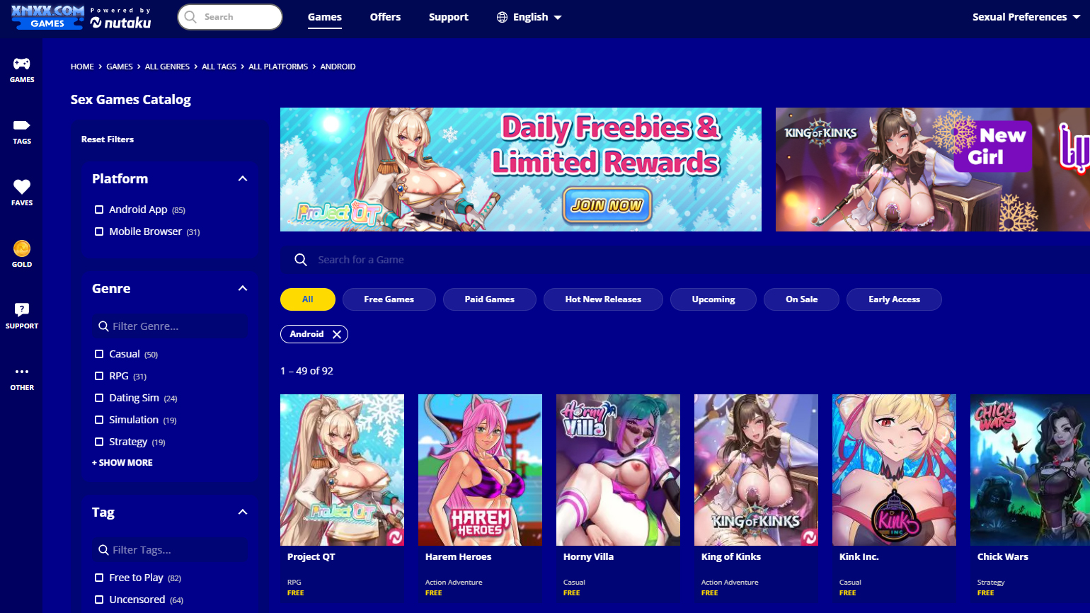 Free online mobile porn games