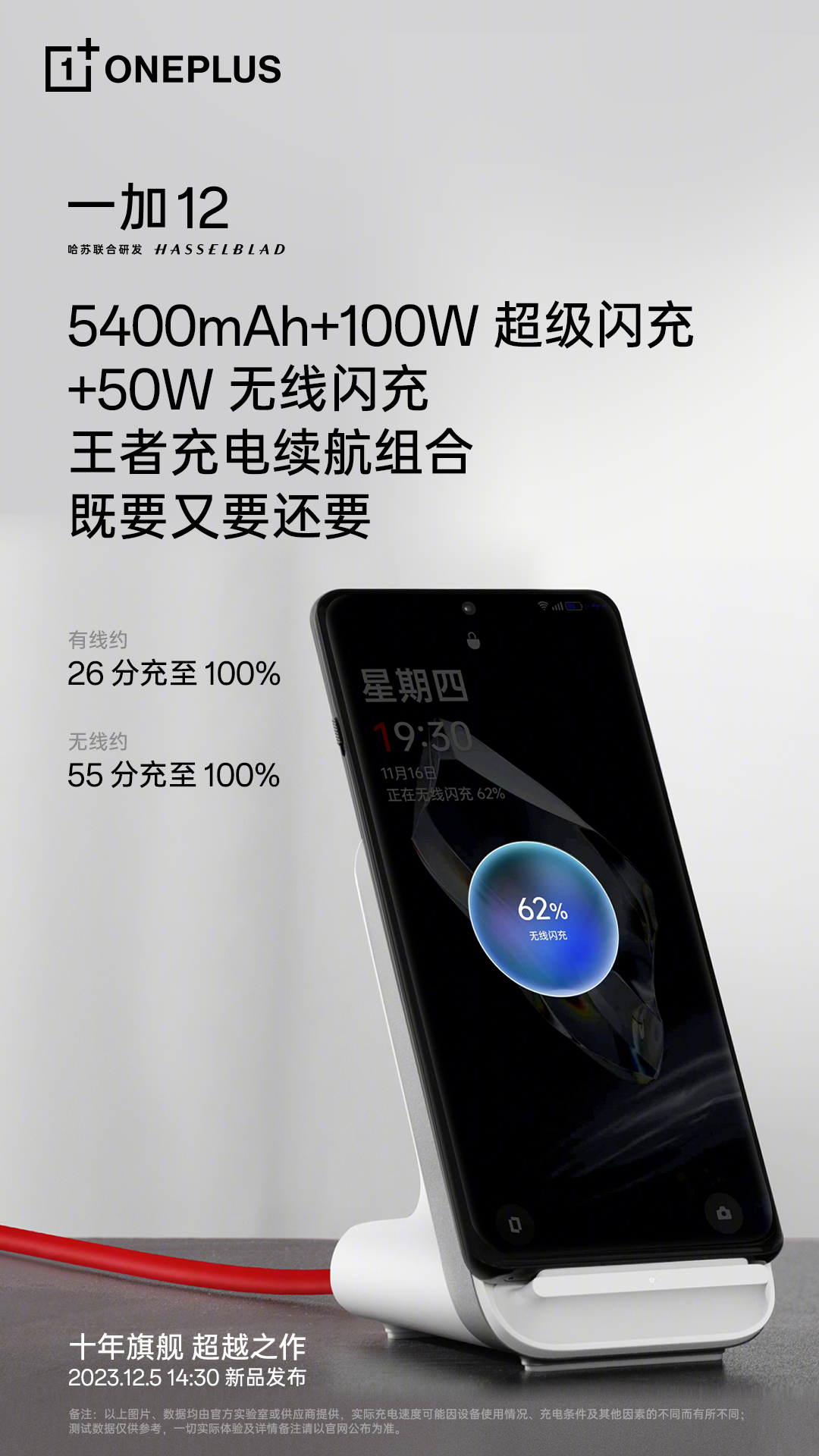 OnePlus 12 battery details and charging speeds weibo
