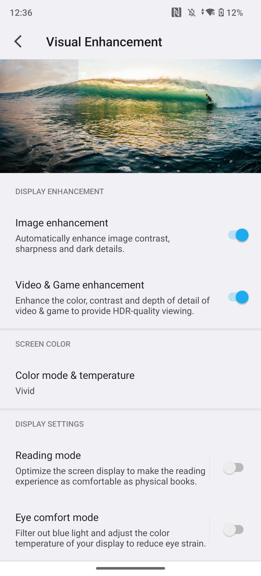 fairphone 5 settings visual enhancement