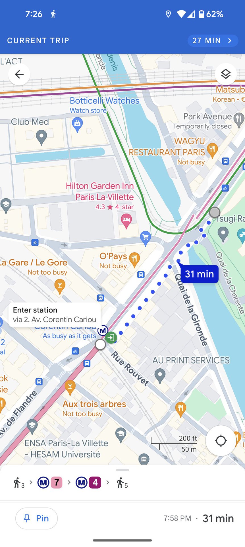 google maps app screenshot transit enter station