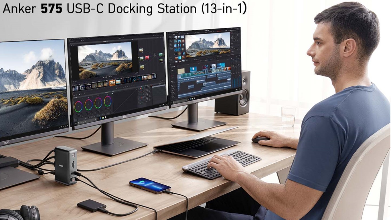Anker 575 USB C 13 in 1 Docking Station Promo Image 2