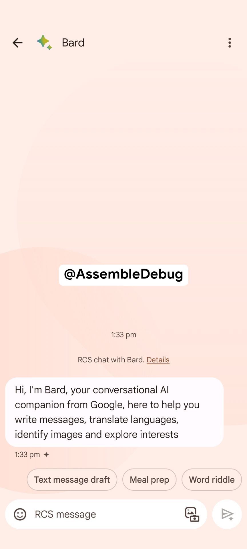 Bard In Google Messages 1