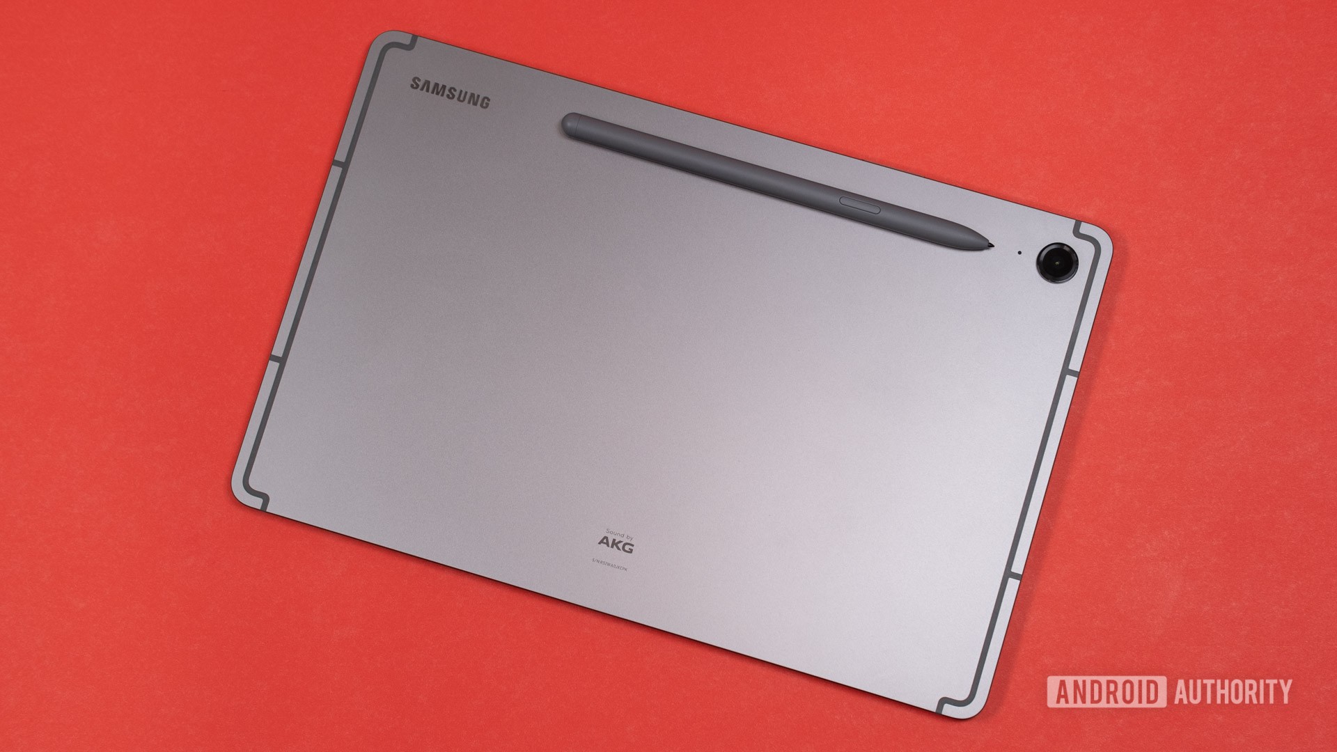 Galaxy Tab S9 FE back with S Pen attached