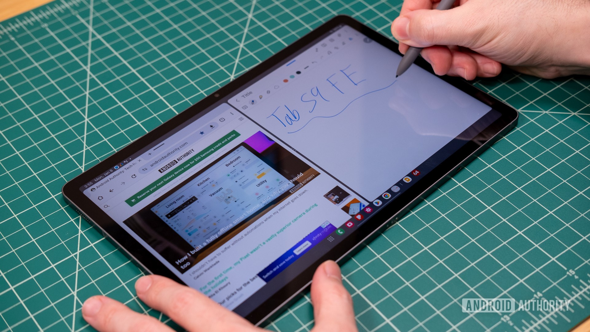 Galaxy Tab S9 FE writing with S Pen